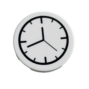 LEGO Clock Round Tile 2x2 White Black 4150px1 Replacement Parts Pieces Christmas